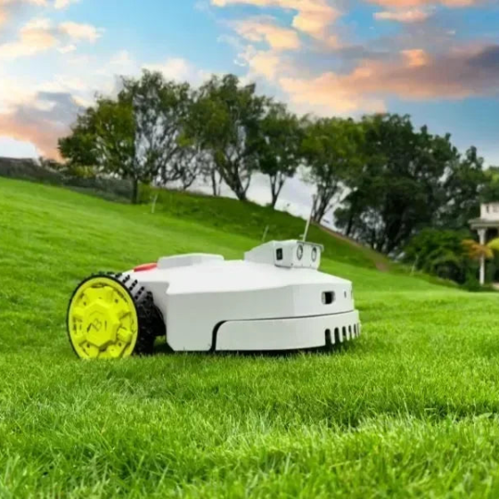 BESTMOW Titan-100 robotic lawn mower operating on grass